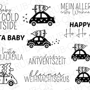 RUB-On sticker borderless &quot;Christmas&quot; glossy and slightly raised A5