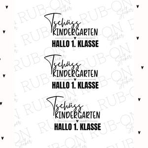 Adhesivo RUB-On sin bordes "Bye Kindergarten" brillante y ligeramente en relieve A6
