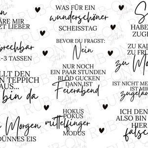 RUB-On sticker borderless "Funny sayings" glossy and slightly raised A5