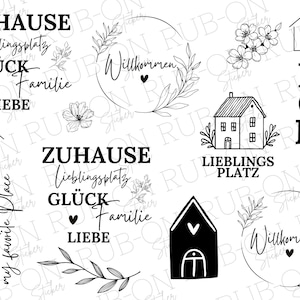 RUB-On sticker borderless &quot;Home&quot; glossy and slightly raised A5