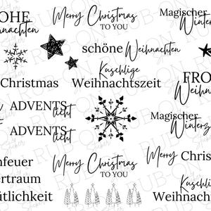 RUB-On sticker borderless &quot;Christmas&quot; glossy and slightly raised A5