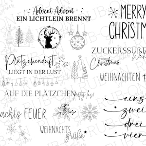 RUB-On sticker borderless &quot;Christmas&quot; glossy and slightly raised A5
