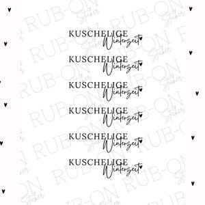 RUB-On sticker borderless “cozy winter time” glossy and slightly raised A6