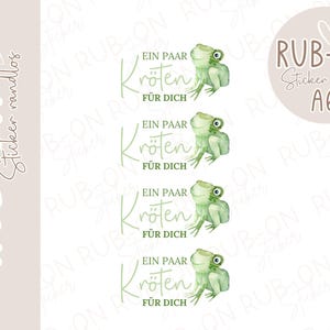 RUB-On Sticker randlos „Kröten" glänzend und leicht erhaben A6
