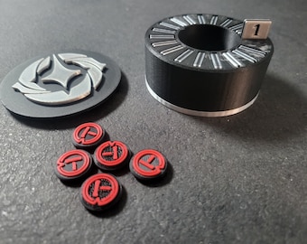 Lorcana Minicounter 3d STL with token or dice holder