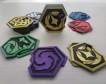 Lorcana lore counter 00 - 99 with magnetic shell 3d STL with all ink colors shell