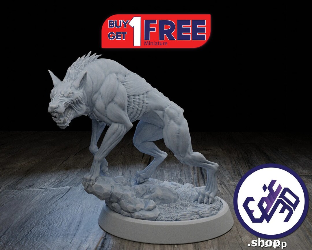 Hell Hound | Premium Dnd Miniature | Mini Figure Figurine Statue ...