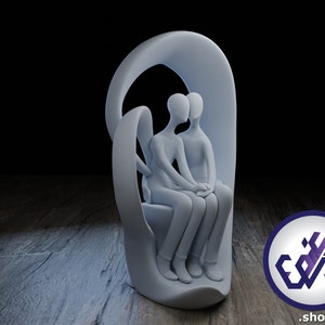 Statua di amore tranquillo / regalo di San Valentino / regalo di anniversario / non stampa FDM / nessuna linea di stampa visibile / stampa in resina di alta qualità