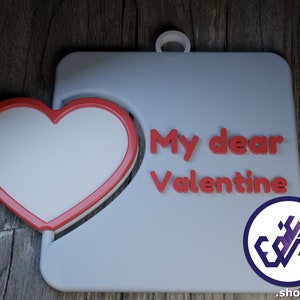 Aanpasbaar Valentijnsbord | Gepersonaliseerde Valentijnsbord | Geen FDM-afdruk| GEEN zichtbare printlijn | Hoge kwaliteit harsafdruk