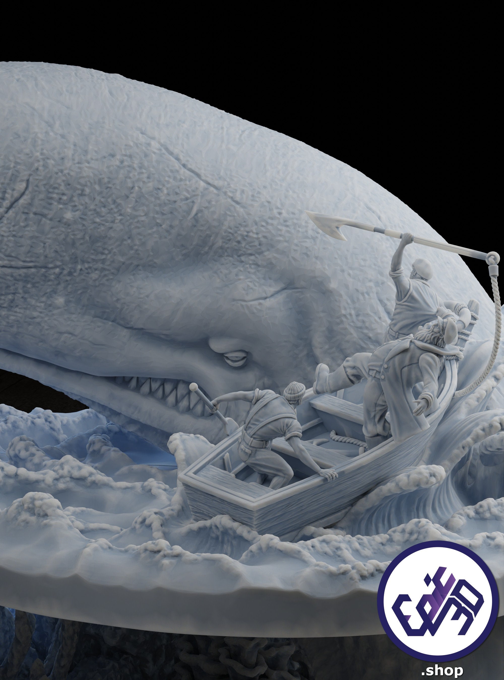 Whale Hunting Diorama | Moby Dick | Premium | Dnd Miniature| Mini