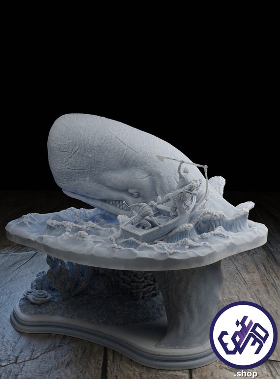 Whale Hunting Diorama | Moby Dick | Premium | Dnd Miniature| Mini