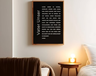Vater Unser... Wall Art prints, Christian Poster printable, Gift printable, Digital download,  Wand Dekor, German prints