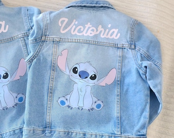 Veste en jeans personnalisé STITCH/ personnalisation veste en jeans / cadeau STITCH
