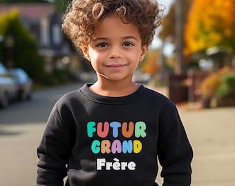 Sweat futur grand frère / annonce grossesse / tshirt futur grand frère / future grande soeur