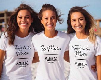 tee-shirt EVJF / tshirt enterrement de vie de jeune fille / EVJF / la mariée