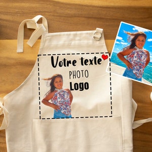 tablier personnalisable / tablier adulte à personnaliser / tablier cuisine / cadeau fêtes des grands mères / tablier personnalisé papa