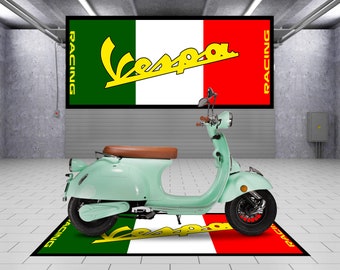 Vespa Motorcycle Pit Mat - Best Motorcycle Accessory - Motorcycle Mat for Garage and Track