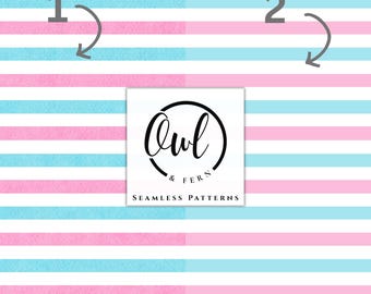 Newborn Stripe Hospital Blanket, Seamless digital pattern, Pink & blue, Seamless pattern files.