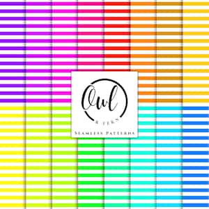 Summer Neon Stripes Pattern Pack, Neon Streifen, Stoffdruck, Swim sicher Muster, druckbares digitales Papier, Rapportmuster.