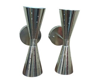 Handmade Atomic 50's 60's style mid-century modern dual Wall Vintage Scone wall sconce lamp