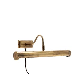 Applique da parete moderna in ottone stile vintage da 18 pollici con spina / Tubo personalizzabile e regolabile