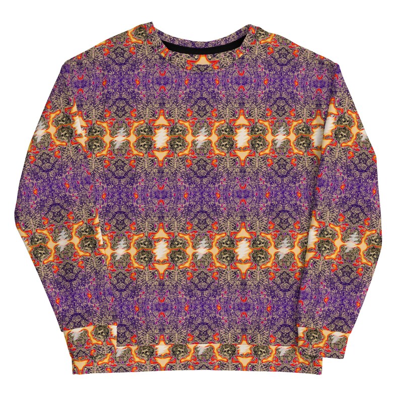 Electric Woodcut Skull and Roses Bolt Grateful Dead Sweatshirt unisex