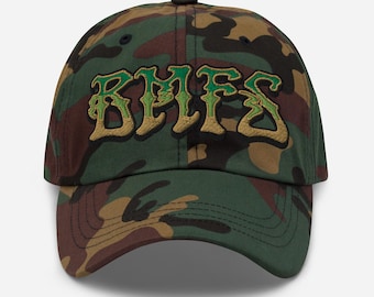 Billy Strings BMFS Embroidered CAMO hat : BMFS Camouflage, Khaki