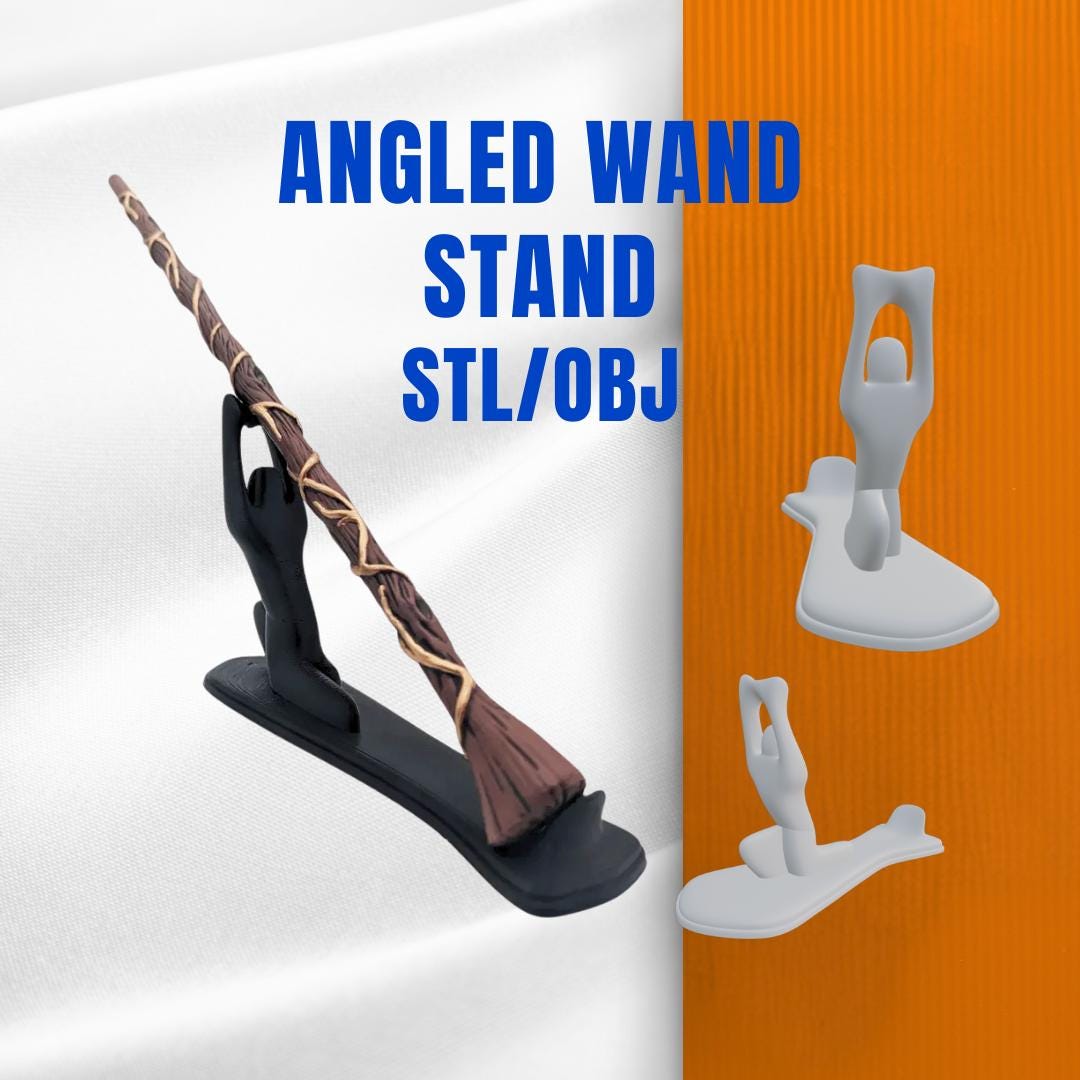 Collector Angled Wand Display Stand STL/OBJ - Etsy