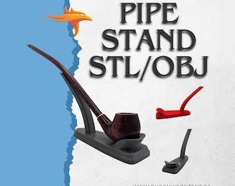 Standard Long Stem Pipe Stand stl/obj