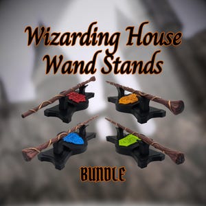 Wizarding House Wand Stands Bundle