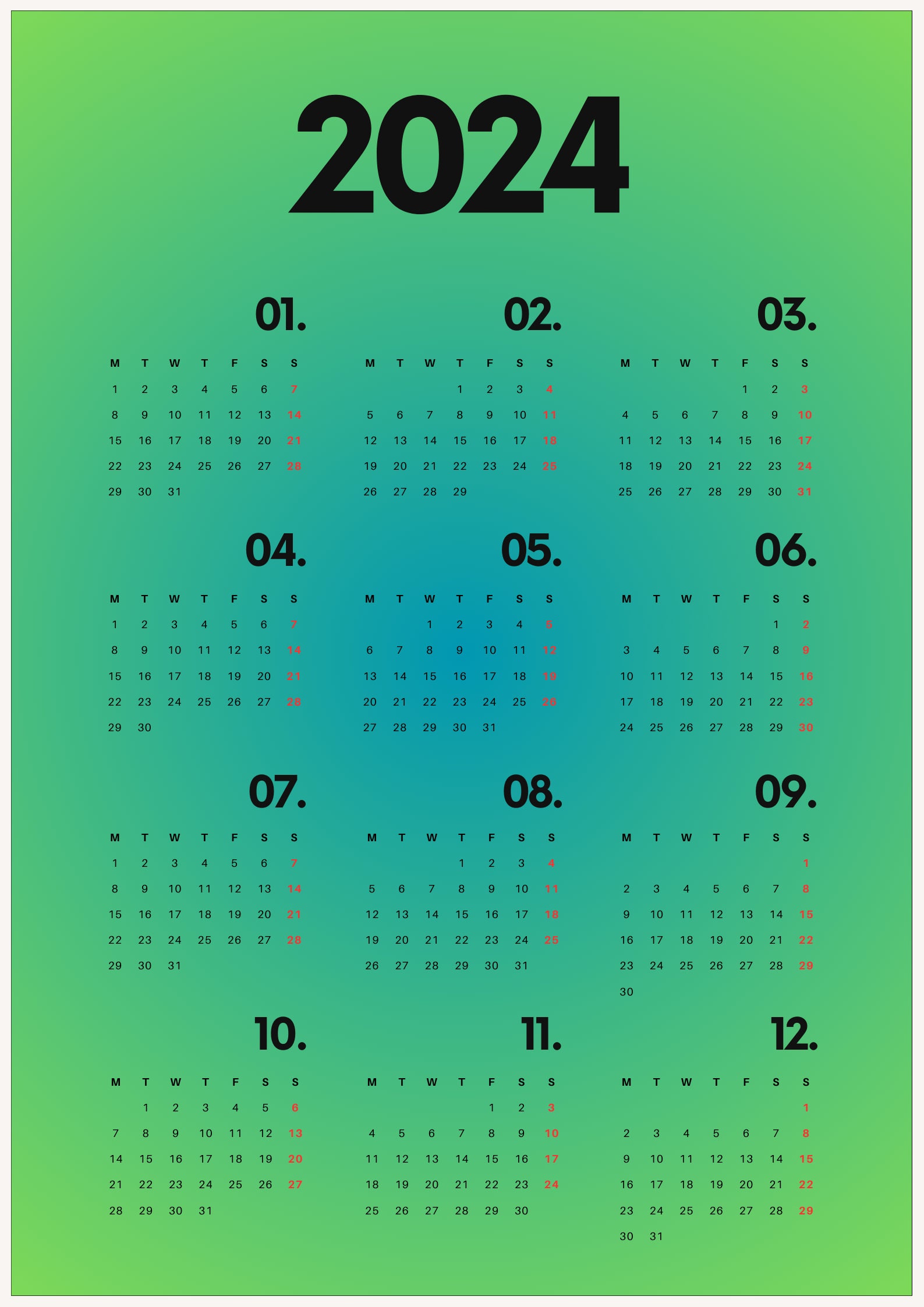 2025 Calendar / 2025 Wall Calendar / 2025 Planner / 2025 Yearly