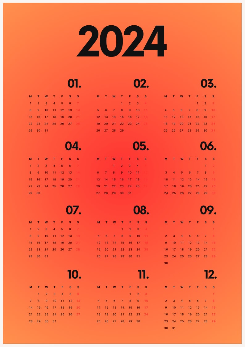 2025 Calendar / 2025 Wall Calendar / 2025 Planner / 2025 Yearly
