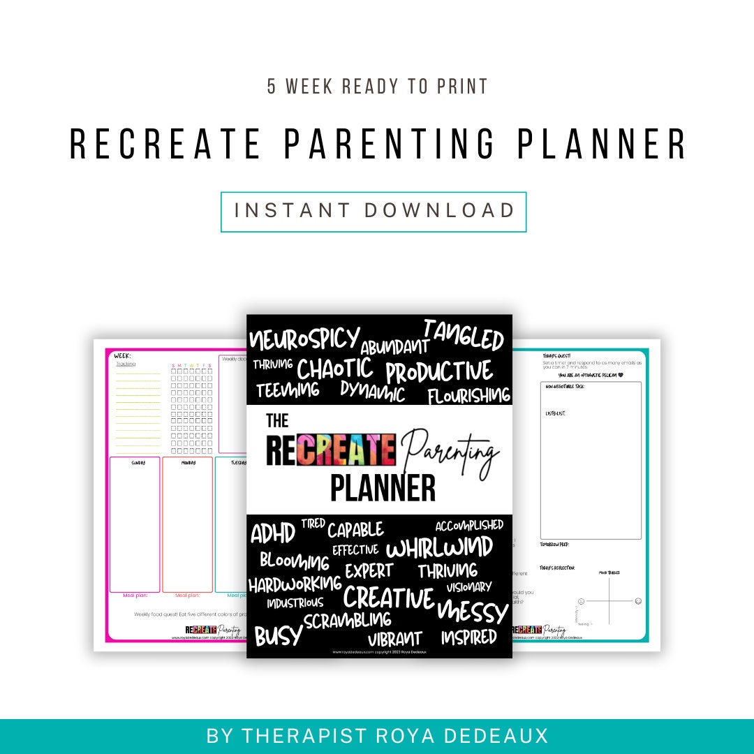 Printable Planner - 5 Week Planner - Busy Mom Planner - Adhd Planner - Productivity Planner ...