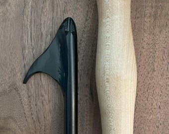Blow Pokers - Maple Handles - Shaft and Hook are powder-coated steel.  Perfect for stoking indoor or outdoor fires.