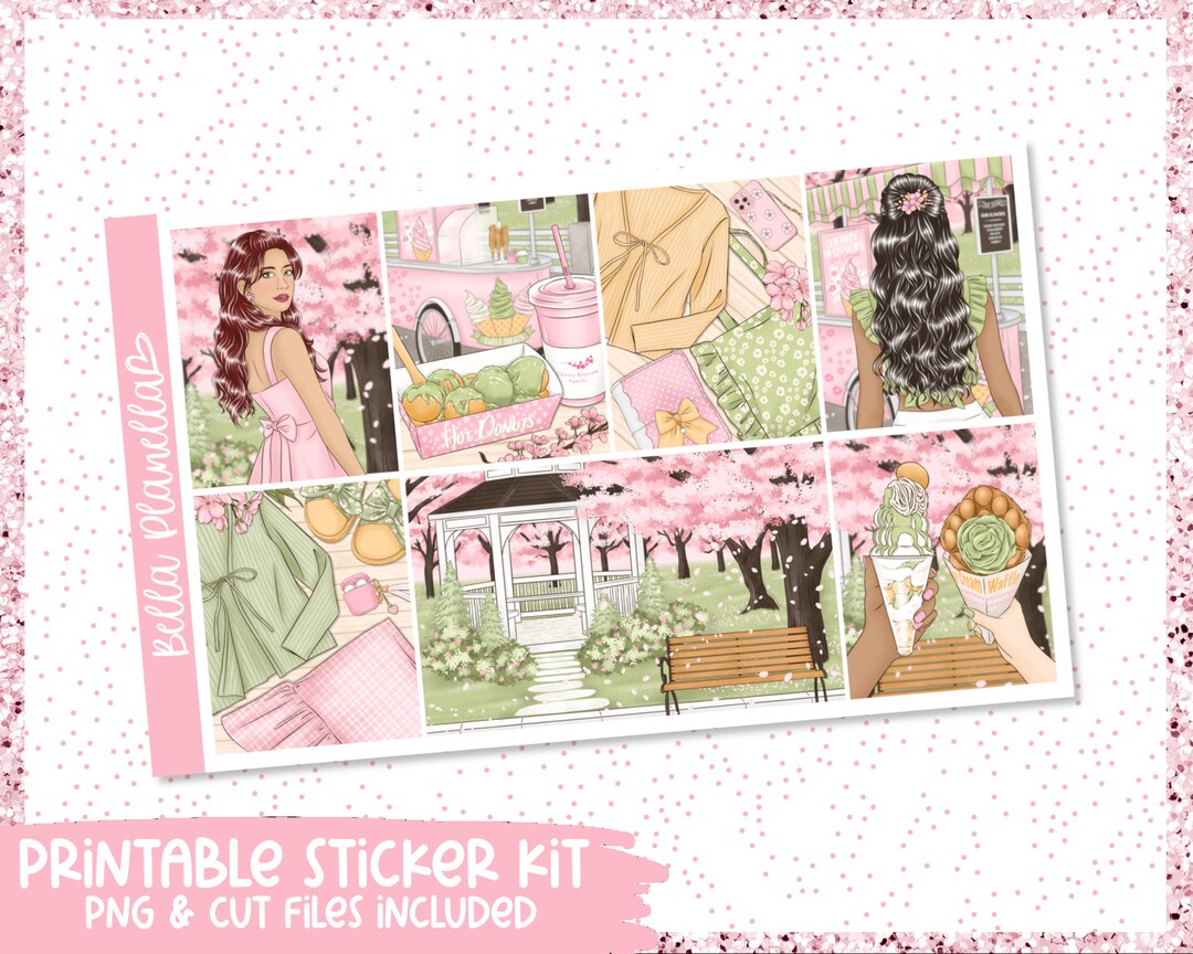 Cherry Blossom || Printable Weekly Kit || Printable || Cut Line Files ...