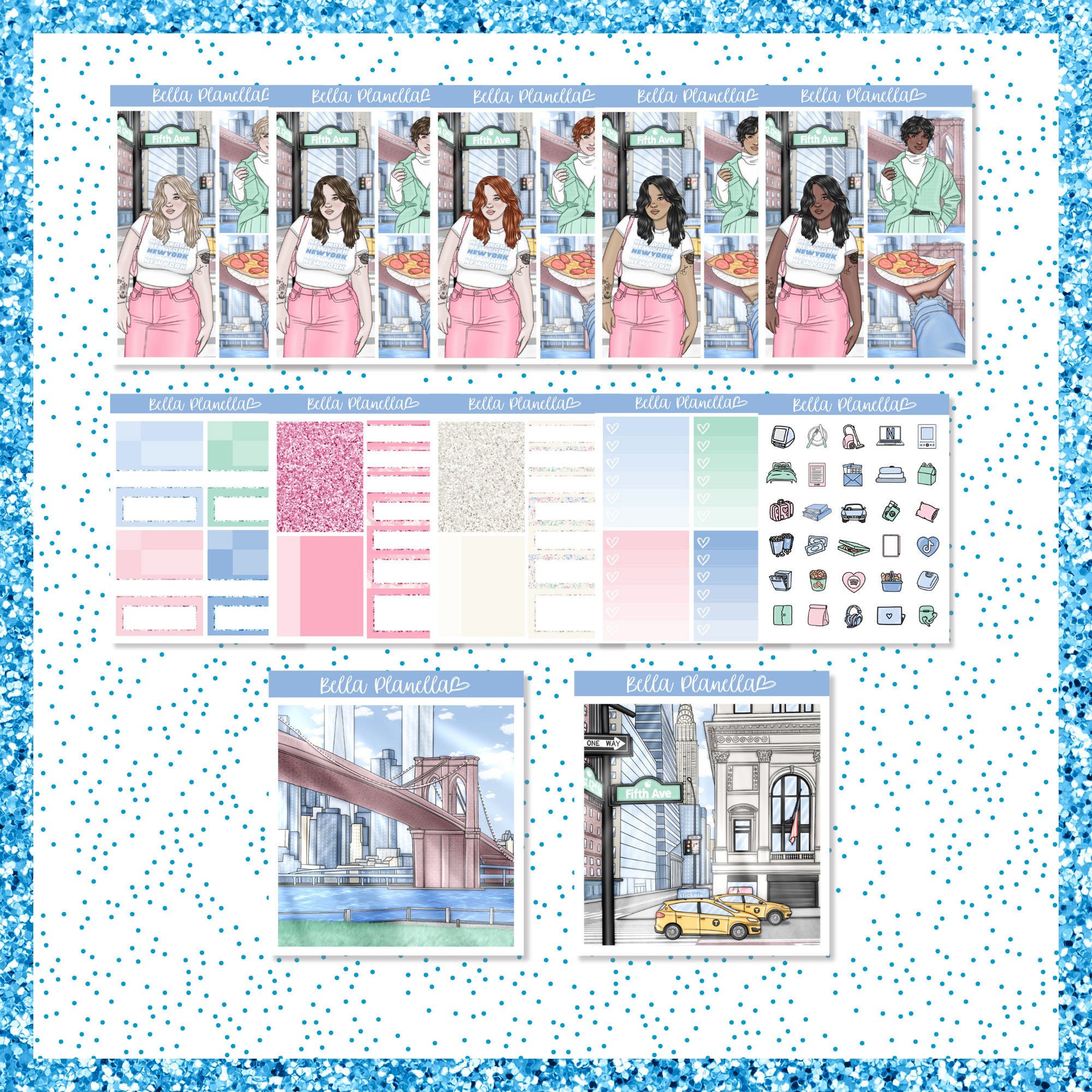 NYC Printable Weekly Kit Printable Cut Line Files Hand Cut