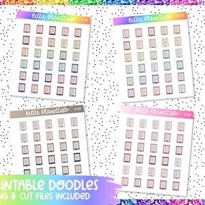 Kindle V2 || 4 Colours || Printable Doodles || Printable || Cut Line Files || Instant Download
