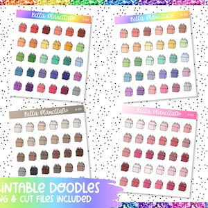 Kids Meal || 4 Colours || Printable Doodles || Printable || Cut Line Files || Instant Download