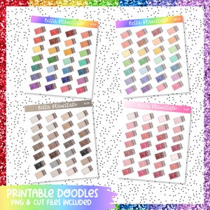 Chocolate Bar || 4 Colours || Printable Doodles || Printable || Cut Line Files || Instant Download