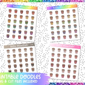 Chicken Bucket || 4 Colours || Printable Doodles || Printable || Cut Line Files || Instant Download