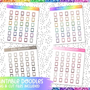 Kindle V1 || 4 Colours || Printable Doodles || Printable || Cut Line Files || Instant Download