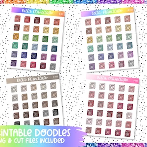 Washing Machine || 4 Colours || Printable Doodles || Printable || Cut Line Files || Instant Download