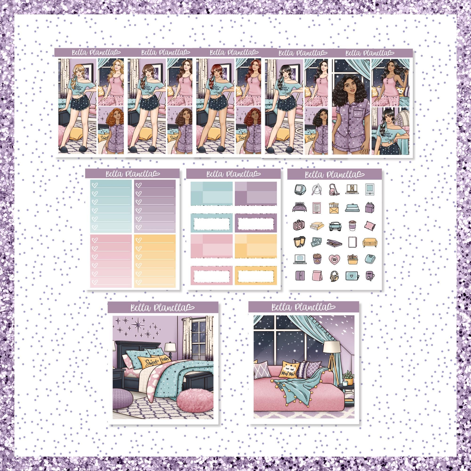 Starry Slumber || Printable Weekly Kit || Printable || Cut Line Files ...
