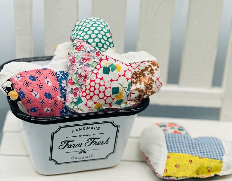 Handmade Heart-shaped Lavender Sachet-vintage Patchwork Quilt Fabric ...
