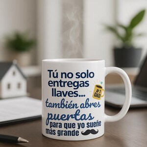 Realtor Father&#39;s Day Mug, Emotional Gift for Realtor Dad, Happy Father&#39;s Day, Realtor, Editable in Canva