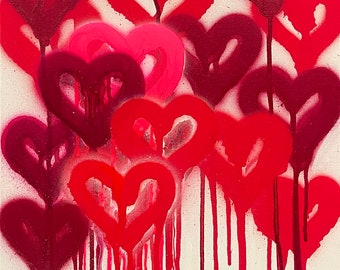 Neon Heart Paintings