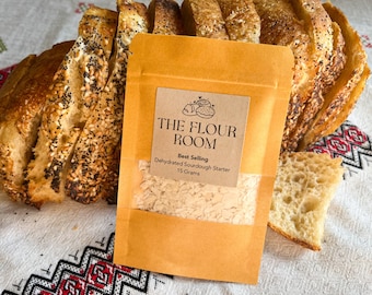 Old European Sourdough Starter 15 grams .5 oz Sourdough Bread Dehydrated Starter & Bread Baking Tutorial Step By Step Sour Dough Starter