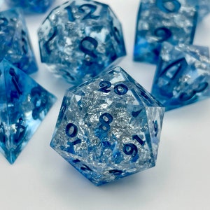 Blue Ice 9 piece D&D dice set