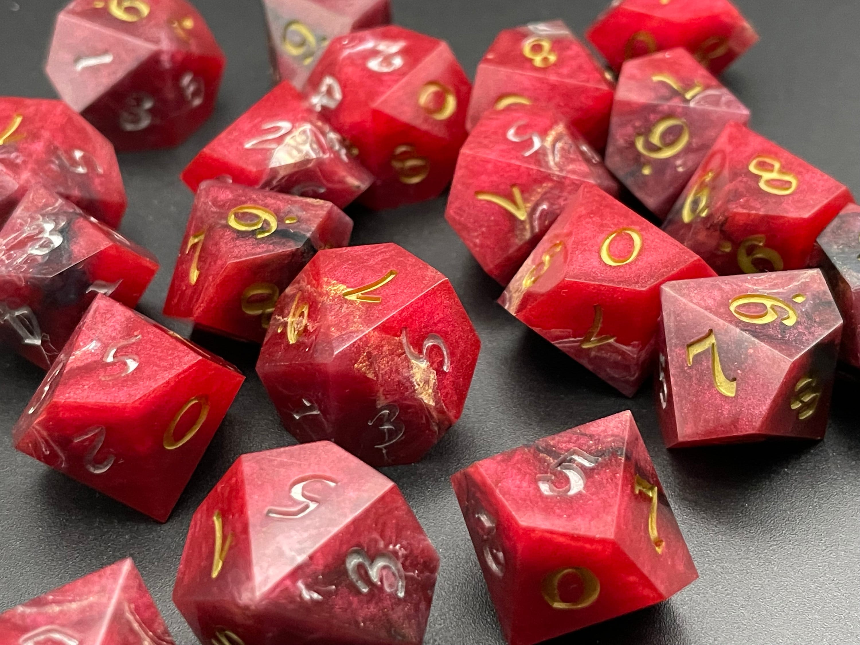 Hunger Dice Red and Black 5 d10 set