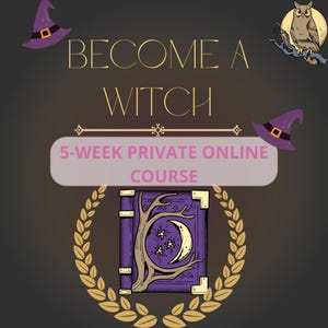 BLI EN HÄXA: 5-veckors onlinekurs, initiering, privata veckolektioner, läsmaterial, psykisk utveckling, fördjupat mästerskapsprogram